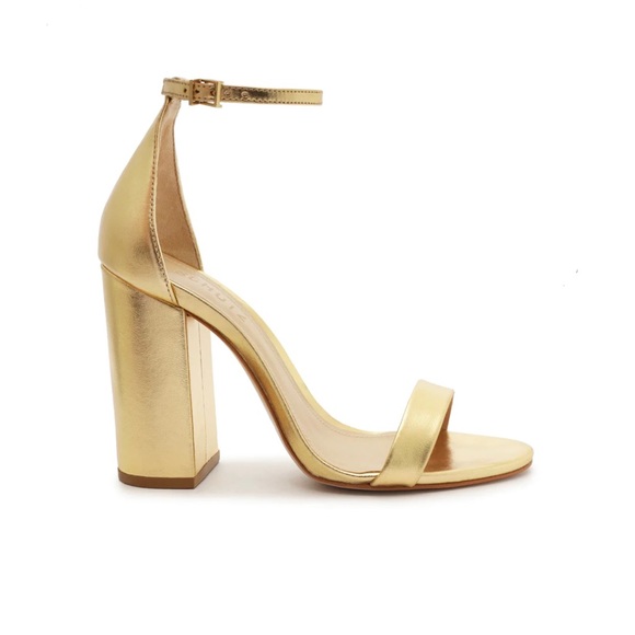 SCHUTZ Shoes - Schutz Cady Lee Block Metallic Leather Sandal